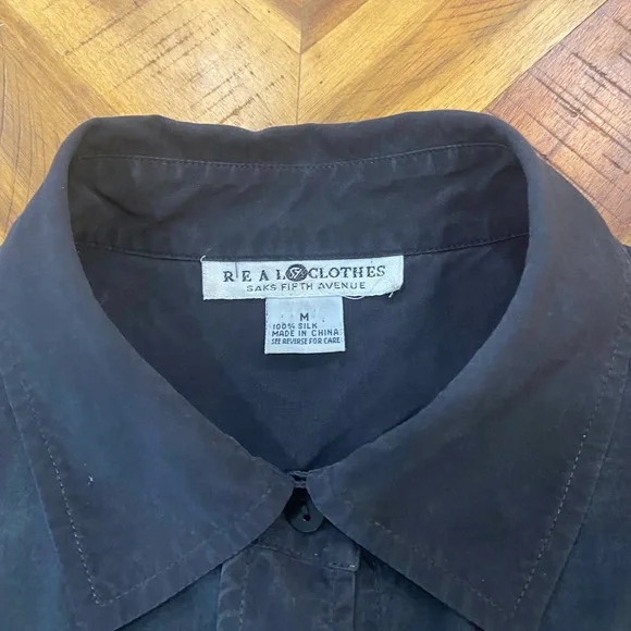 Real Clothes Saks Fifth Avenue vintage 100% silk Top - Picture 4 of 6